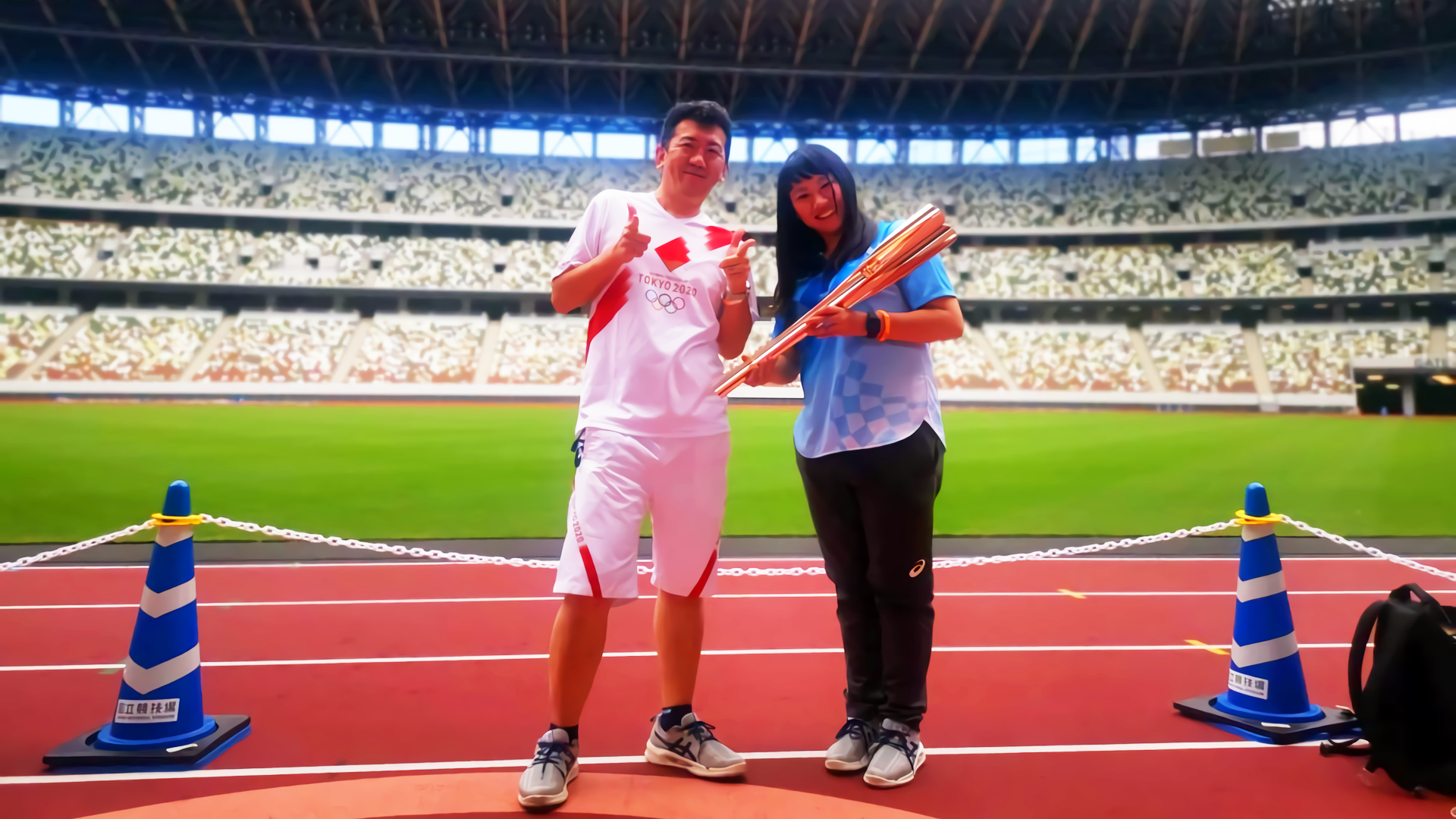 Symbol of the TOKYO 2020 Games: At the National Stadium
